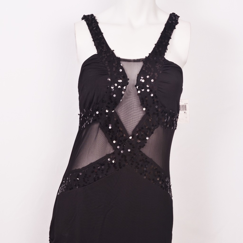 Sugar & Spice Black Peek-A-Boo Sexy Clubwear (XL)